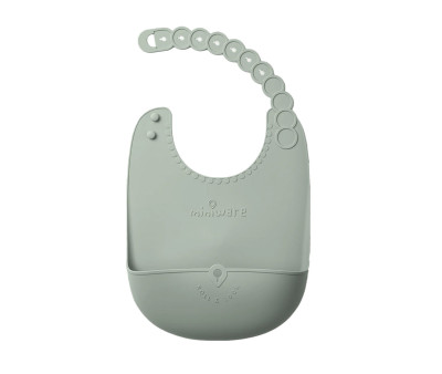 Babero Silicona Enrollable Sage