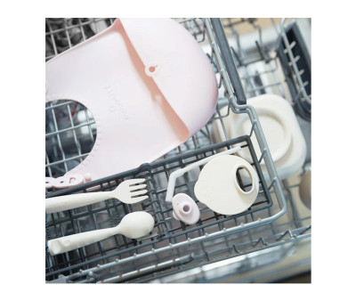 Babero Silicona Enrollable Pink Salt