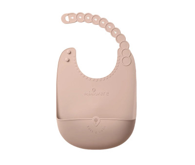 Babero Silicona Enrollable Pink Salt