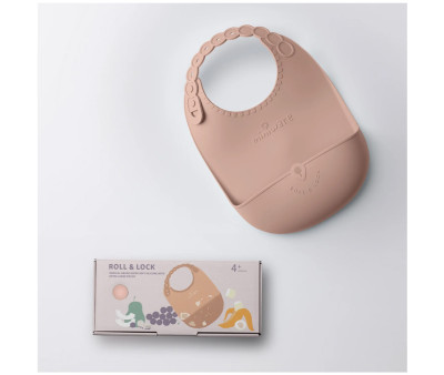 Babero Silicona Enrollable Pink Salt