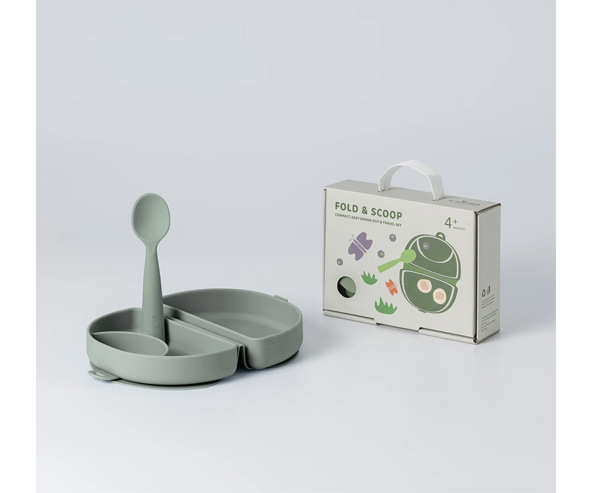 Set de Plato y Cuchara de Silicona Plegable Sage