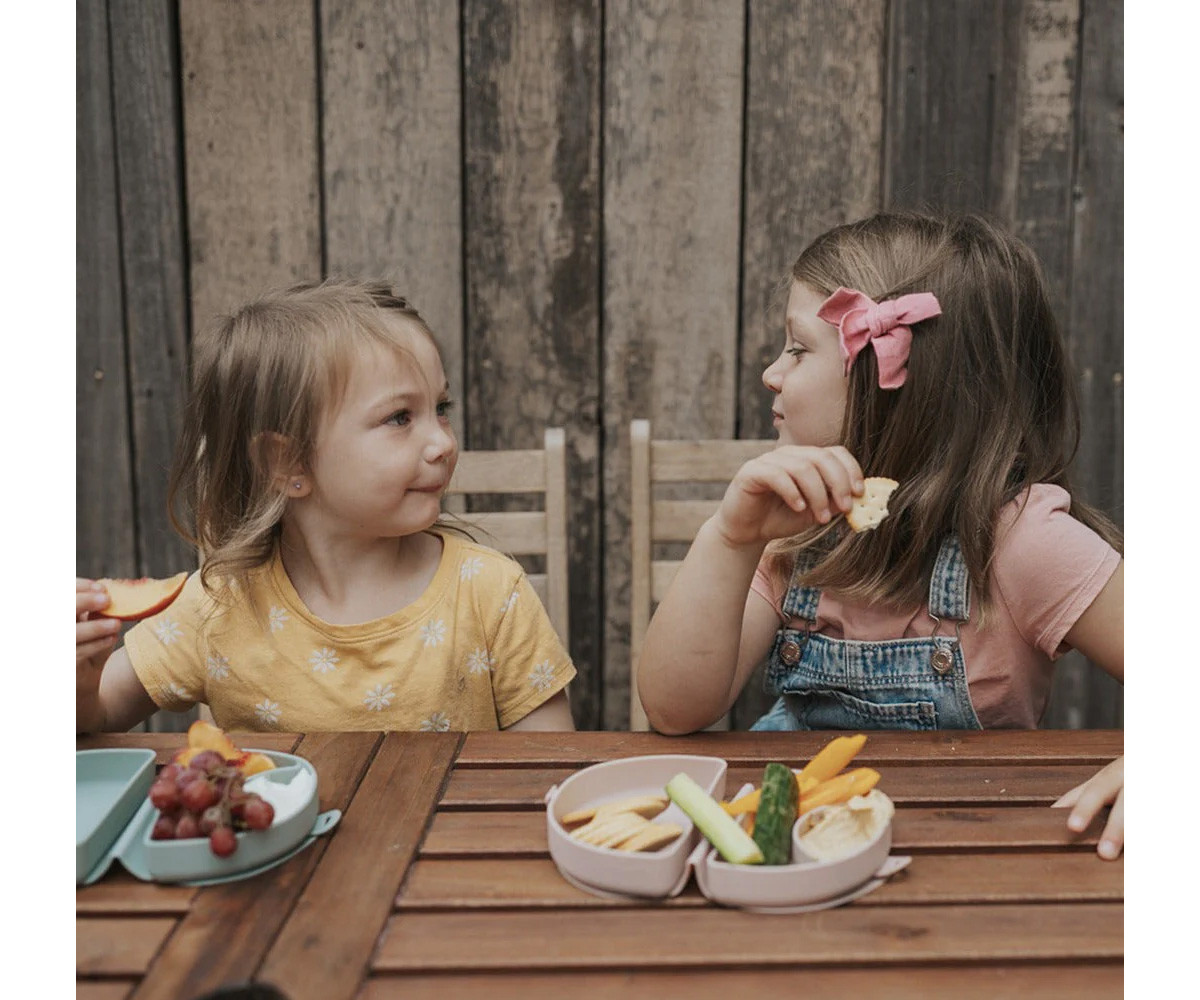 Set de Plato y Cuchara de Silicona Plegable Pink/Cotton Candy