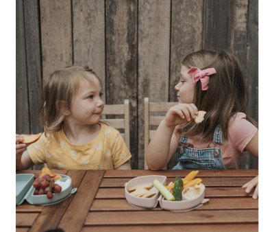 Set de Plato y Cuchara de Silicona Plegable Pink/Cotton Candy