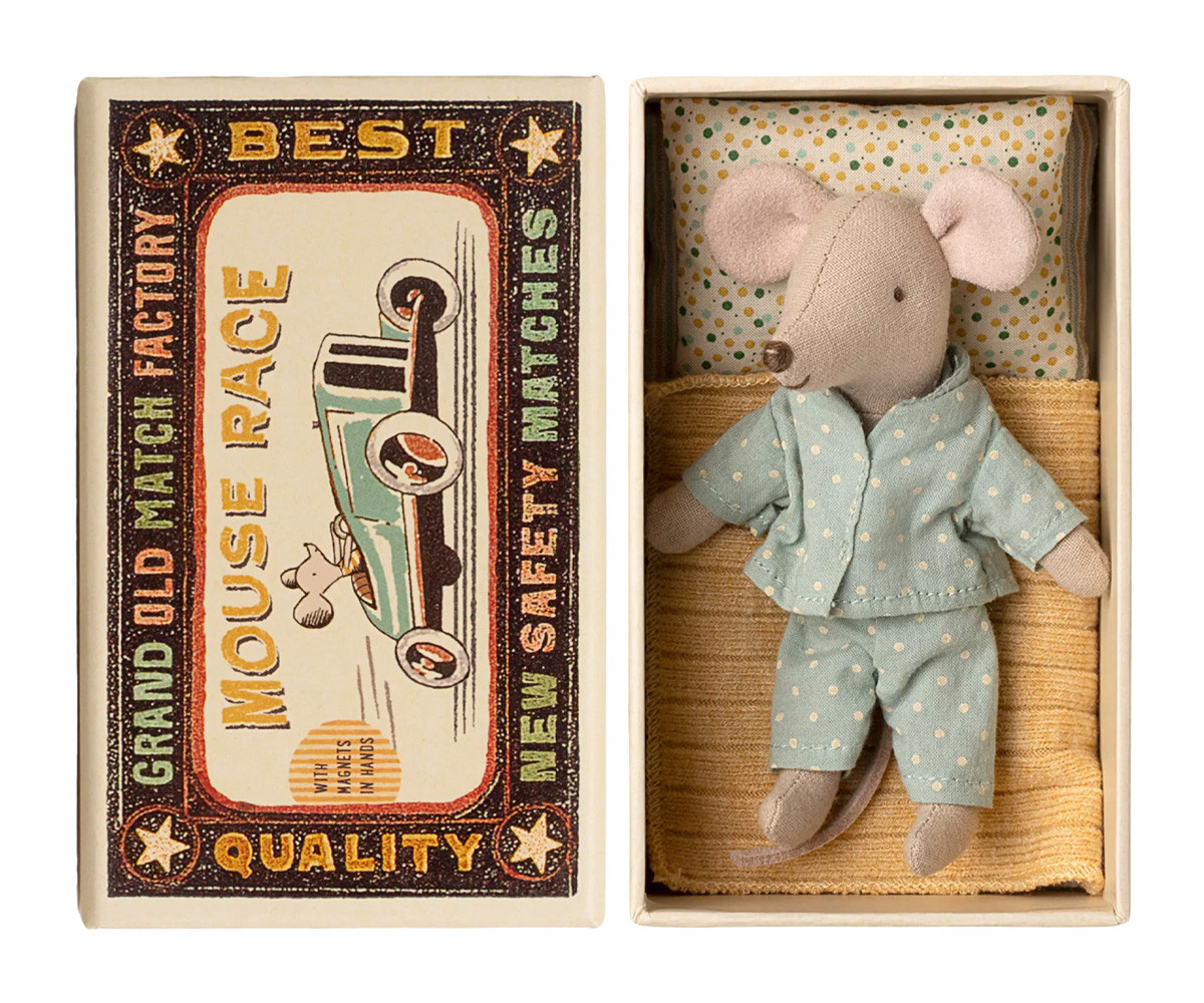 Hermano Pequeño Ratón en Caja de Cerillas