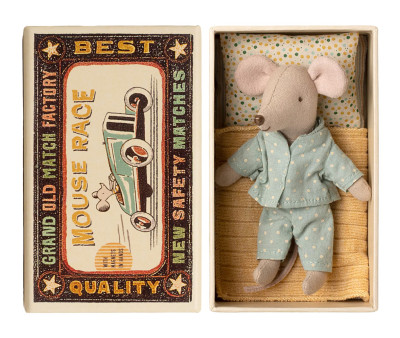 Hermano Pequeño Ratón en Caja de Cerillas