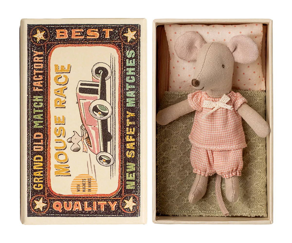 Hermana Pequeña Raton en Caja de Cerillas