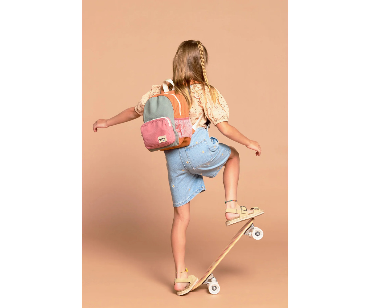 Mochila Preescolar Romy Tricolor Sage Personalizable