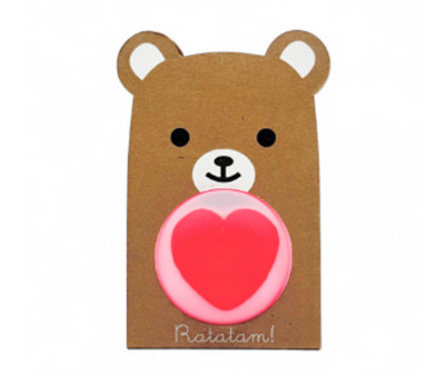 Pelota Saltarina Oso Rosa 43mm