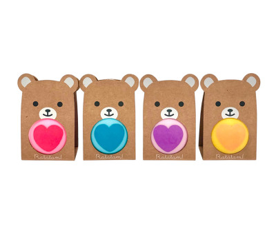 Pelota Saltarina Oso Rosa 43mm