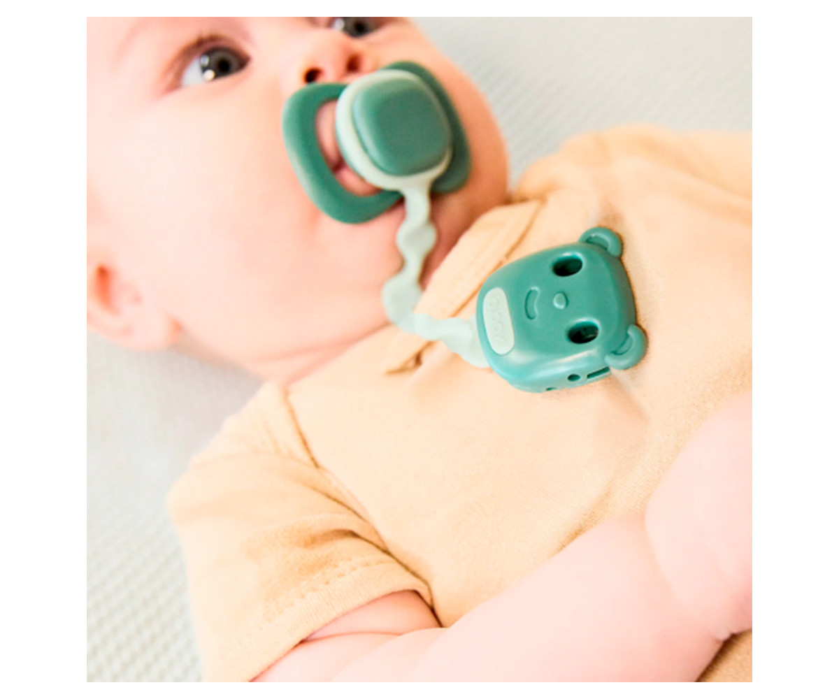 2 Attache-Sucettes en Silicone Sage/Ocean