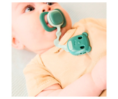 2 Attache-Sucettes en Silicone Sage/Ocean