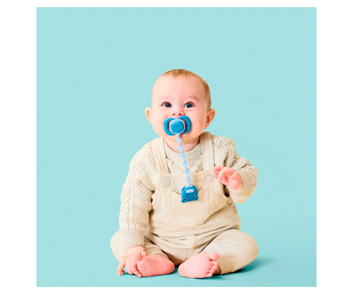 2 Attache-Sucettes en Silicone Sage/Ocean