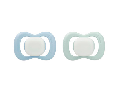 2 Sucettes Nocturnes Tétine Physiologique en Silicone Sky/Sage