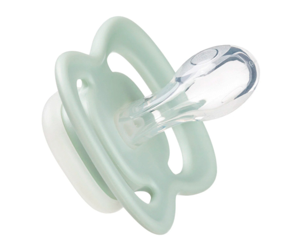 2 Sucettes Nocturnes Tétine Physiologique en Silicone Sky/Sage