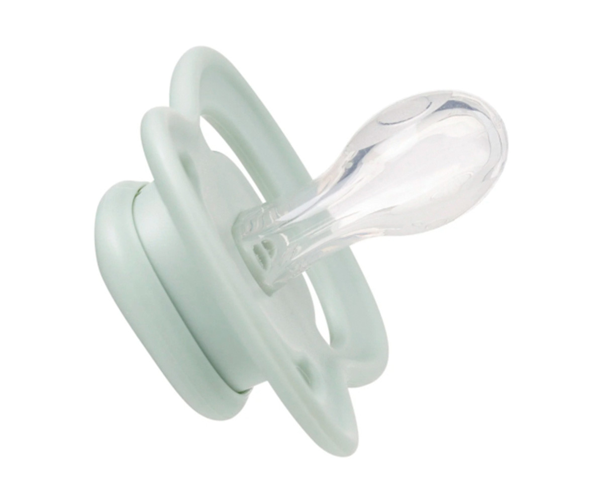 2 Sucettes Tétine Physiologique en Silicone Sage/Vanilla