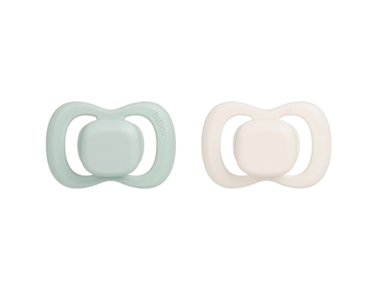 2 Sucettes Tétine Physiologique en Latex Sage/Vanilla