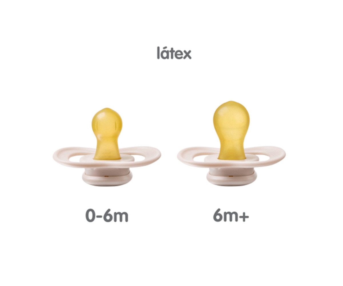 2 Sucettes Tétine Physiologique en Latex Sage/Vanilla