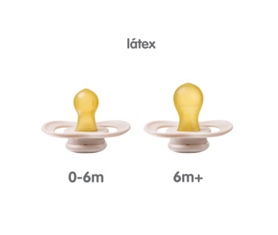 2 Sucettes Tétine Physiologique en Latex Sage/Vanilla