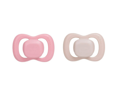 2 Sucettes Tétine Physiologique en Silicone Berry/Blush 