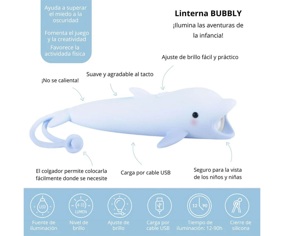 Lampe de Poche en Silicone Bubbly