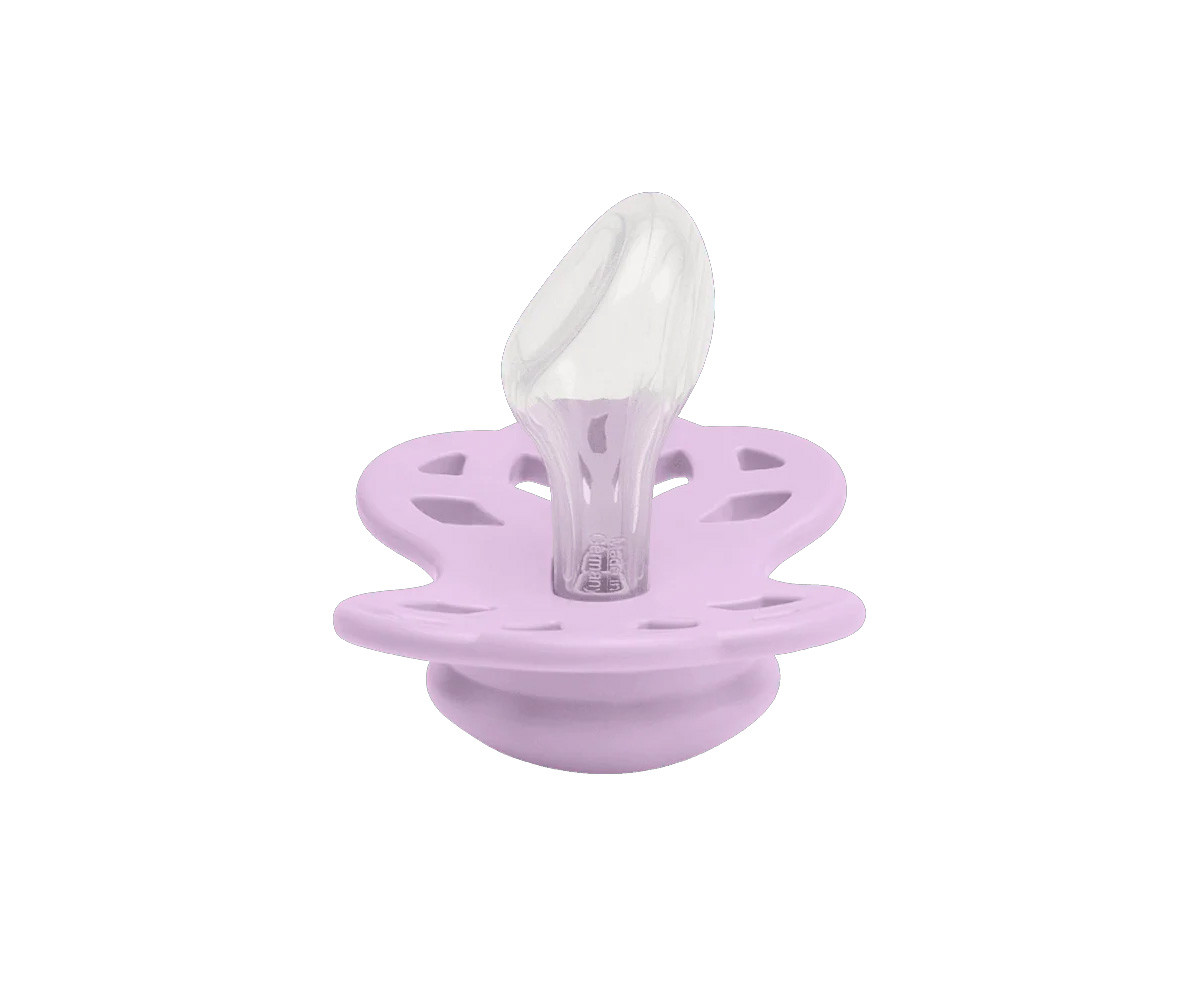 2 Chupetes BIBS Infinity Anatómica Pale Butter/Violet Sky