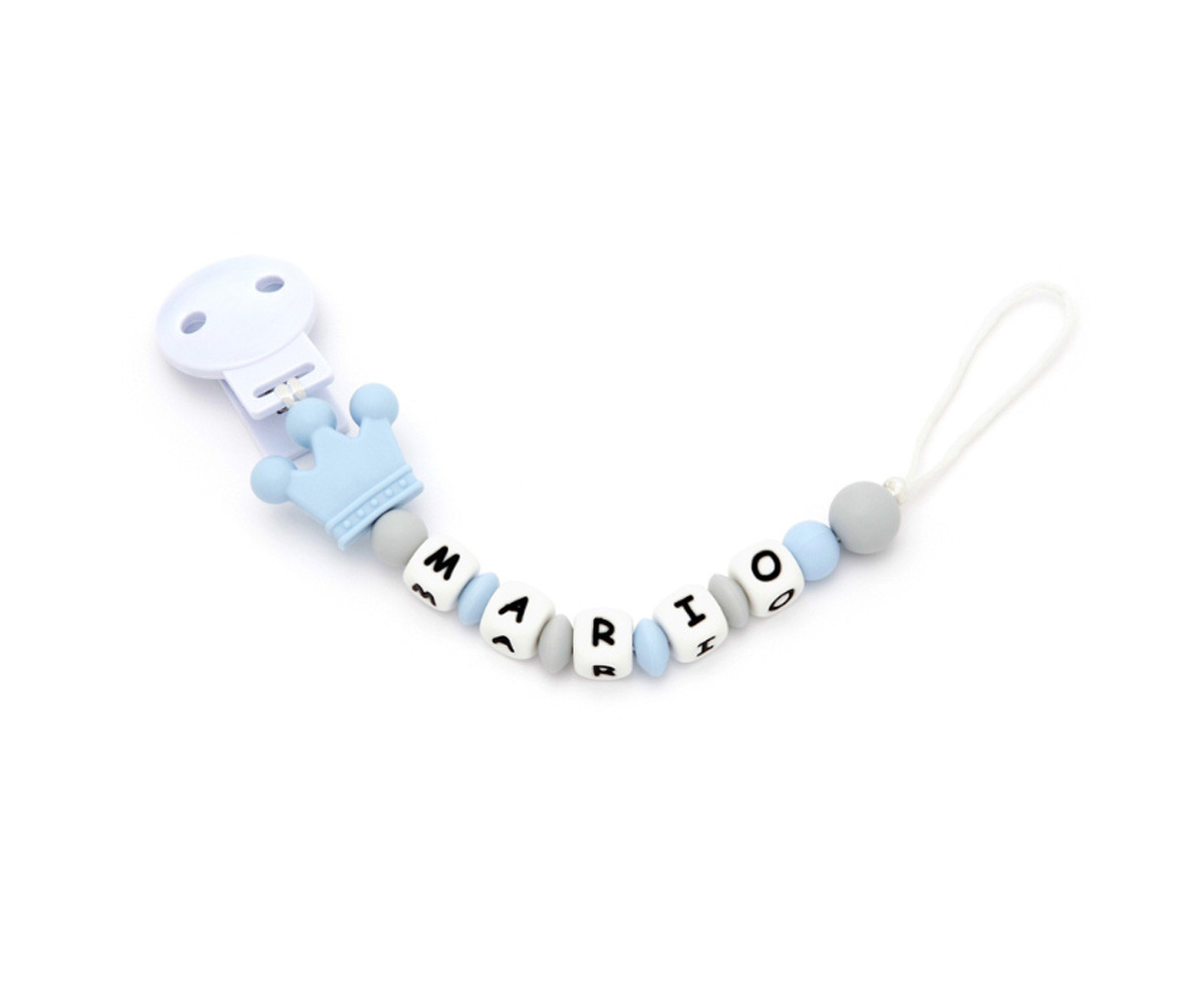 Chupetero Silicona Personalizado Prince Sweet Blue