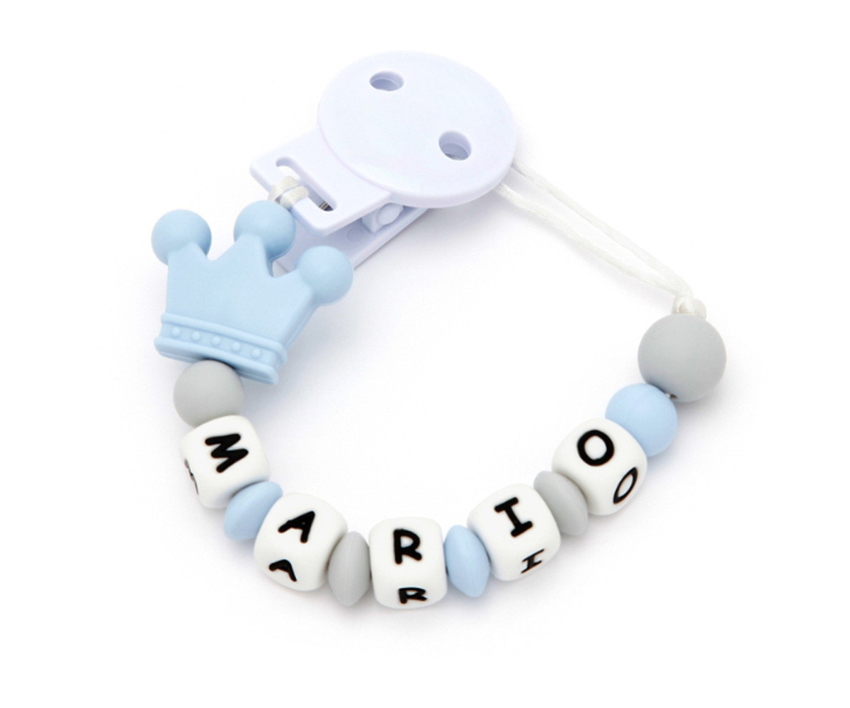 Chupetero Silicona Personalizado Prince Sweet Blue