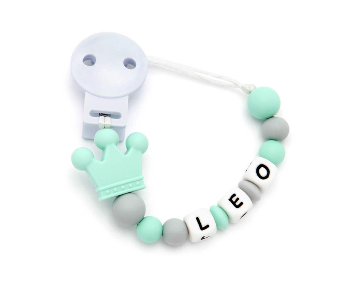 Chupetero Silicona Personalizado Prince Sweet Mint