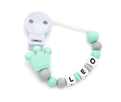 Chupetero Silicona Personalizado Prince Sweet Mint