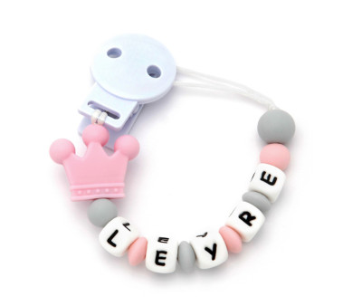 Chupetero Silicona Personalizado Prince Sweet Pink