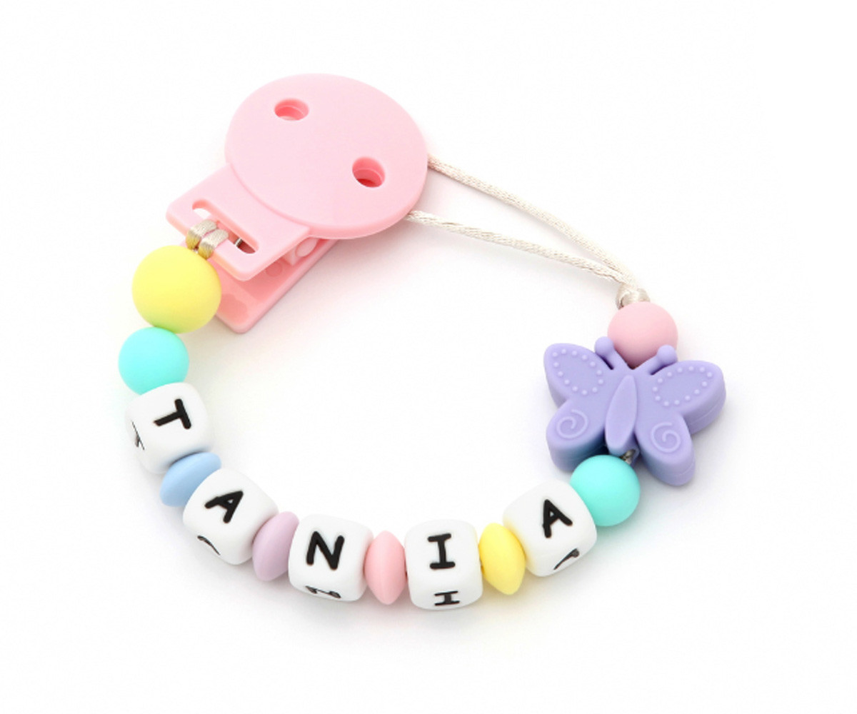Chupetero Silicona Personalizado Butterfly