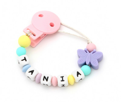 Chupetero Silicona Personalizado Butterfly