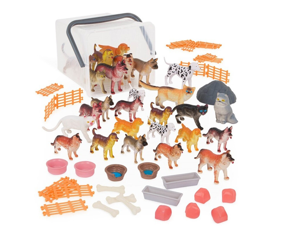 Terra Cubo Marron Perros y Gatos 60 piezas