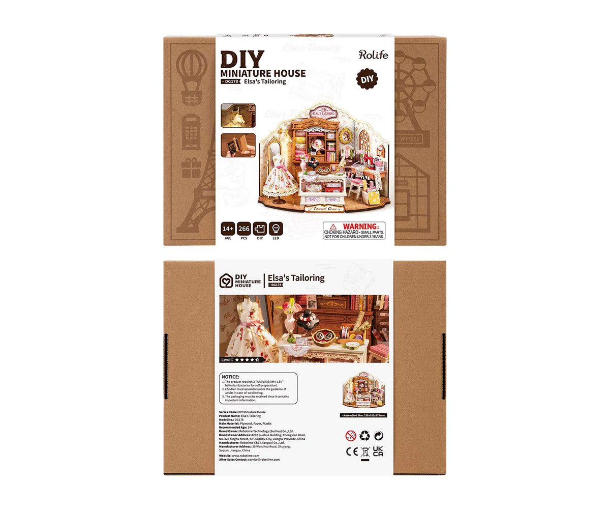 Maqueta en Miniatura Sastrería de Elsa