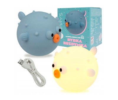 Luz Nocturna LED Pez Globo Azul