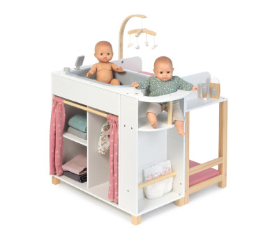 Centro de Muñecas Viola Blanco/Natural/Rosa