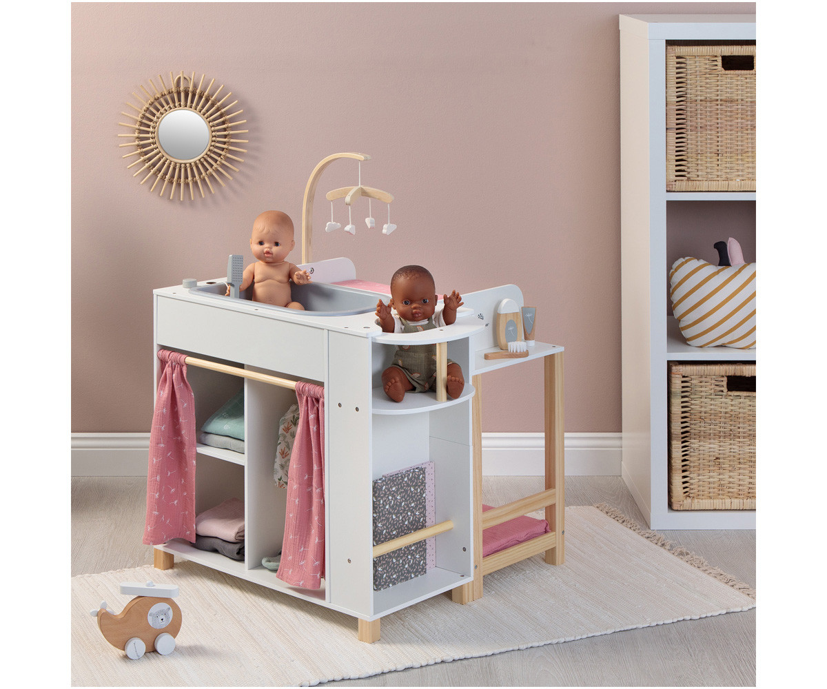 Centro de Muñecas Viola Blanco/Natural/Rosa