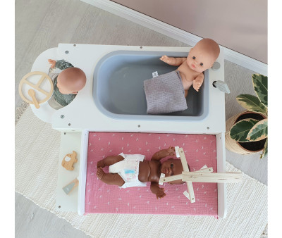 Centro de Muñecas Viola Blanco/Natural/Rosa