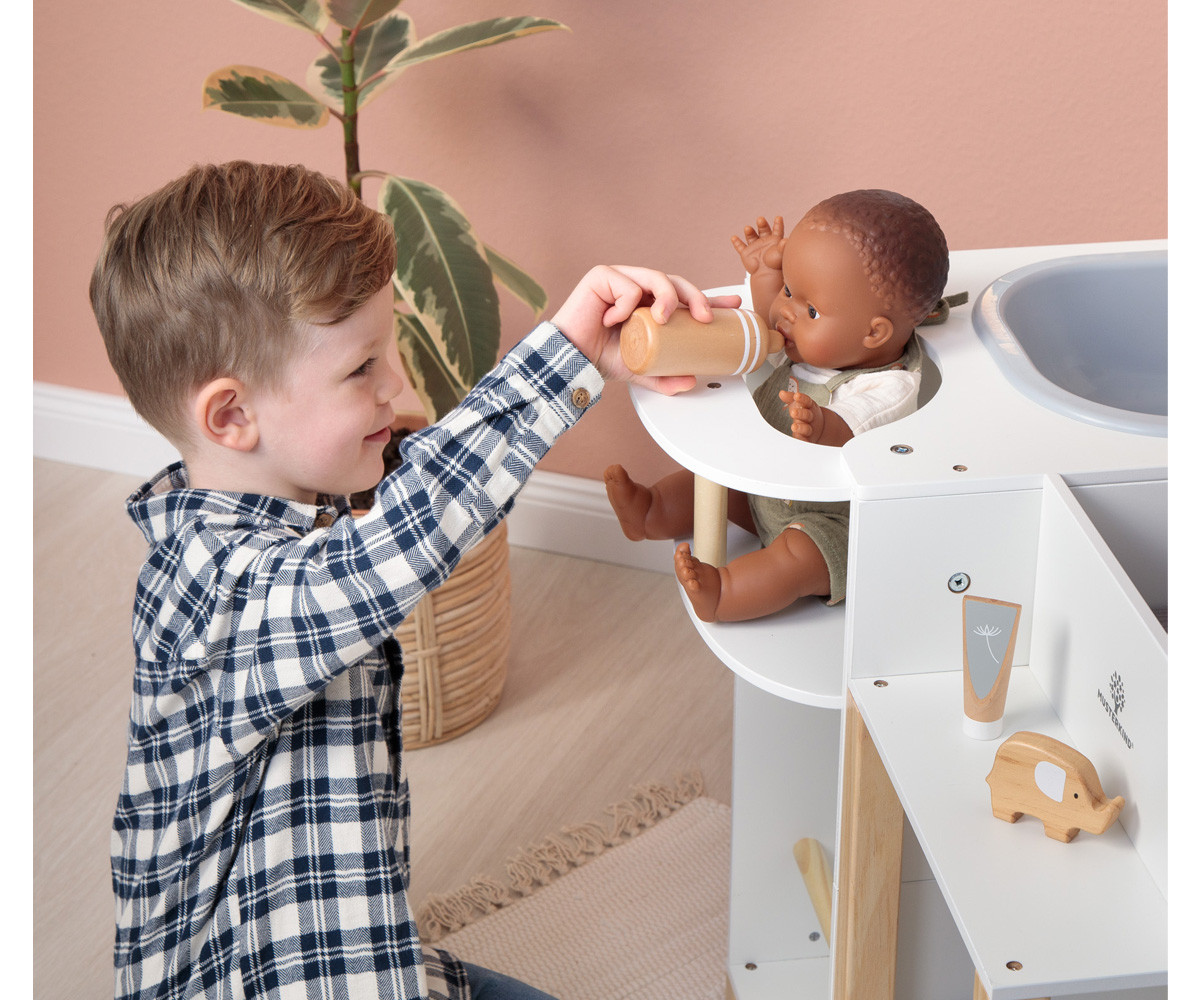 Centro de Muñecas Viola Blanco/Natural/Rosa