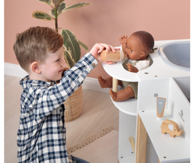 Centro de Muñecas Viola Blanco/Natural/Rosa