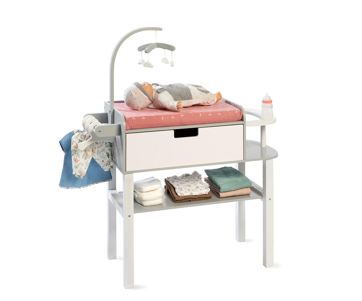 Cambiador de Muñecas Viola Gris/Blanco