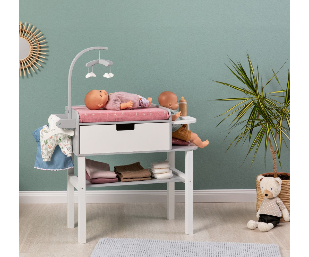 Cambiador de Muñecas Viola Gris/Blanco