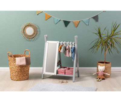 Armario Perchero para Muñecas Viola Gris/Blanco