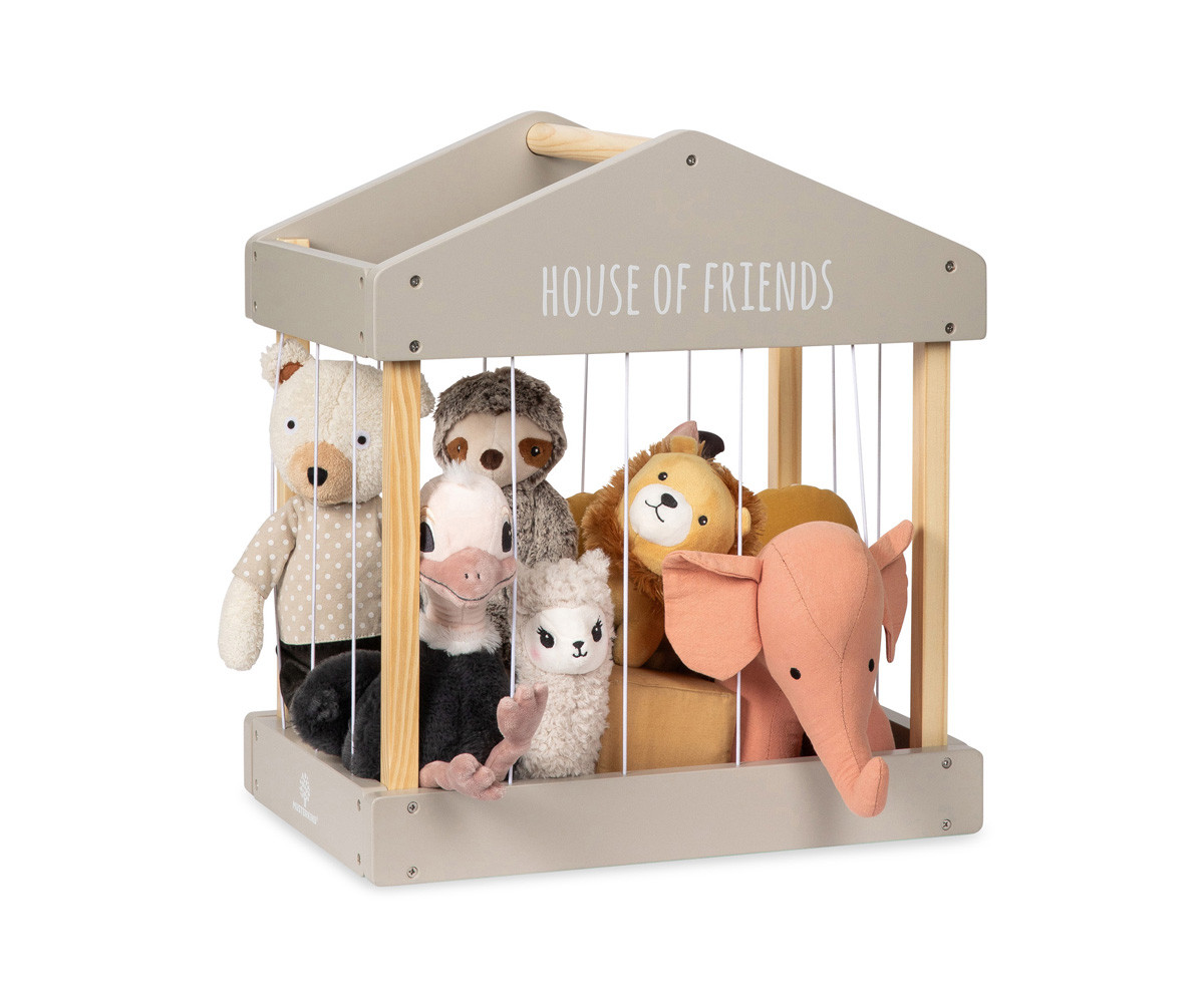 Caja para Peluches Gris/Natural