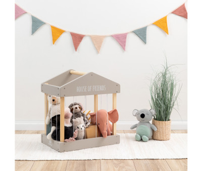 Caja para Peluches Gris/Natural