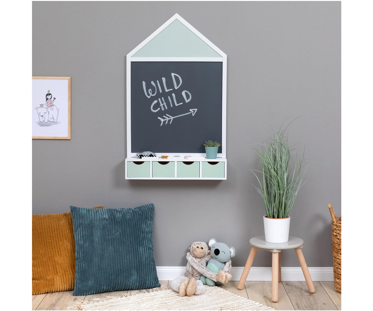 Pizarra de Tiza Juncus Blanco/Menta