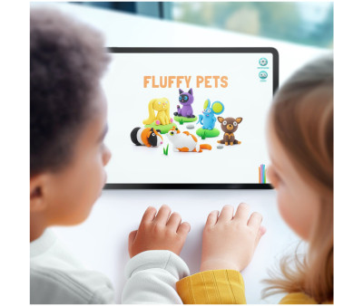 Plastilina Interactica Fluffy Pets (15 botes)