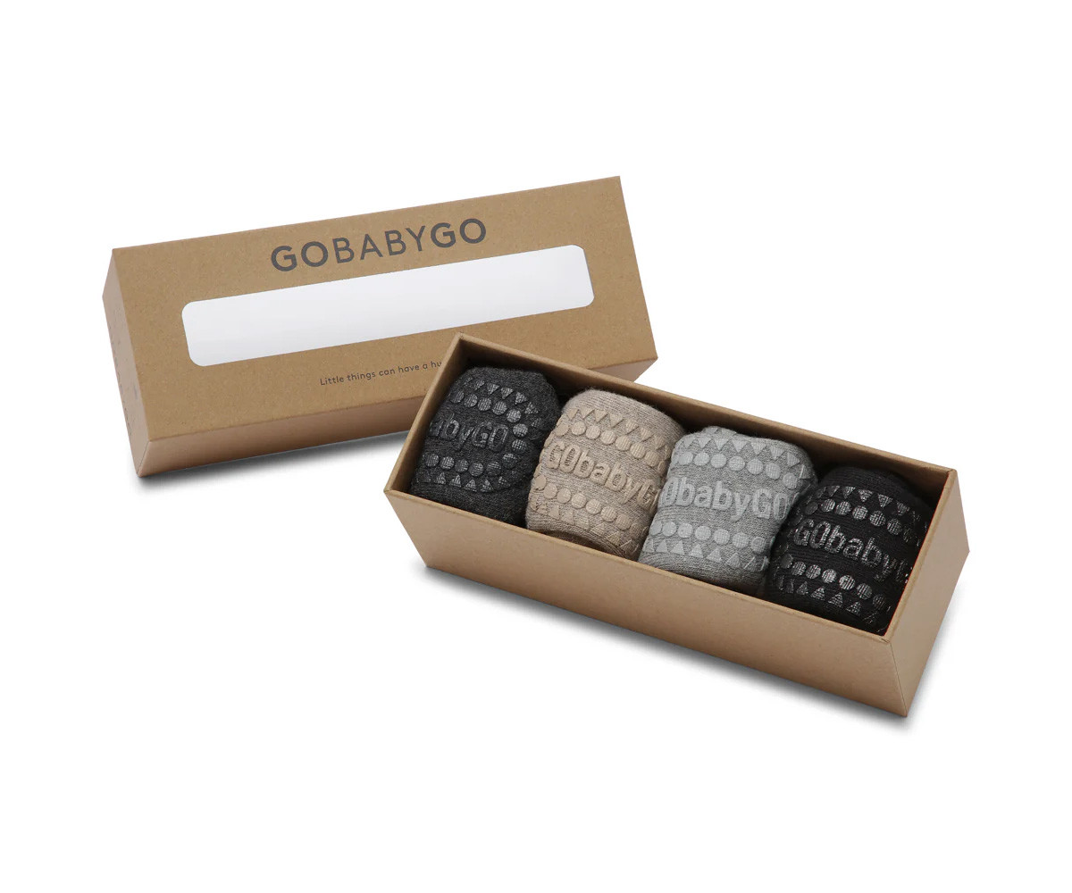 Combo Box Calzine Antiscivolo Cotone Dark Grey Melange, Sand, Grey Melange, Black