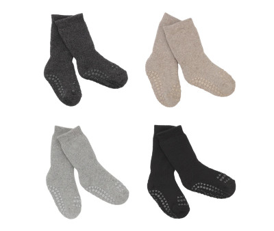 Combo Box Calzine Antiscivolo Cotone Dark Grey Melange, Sand, Grey Melange, Black