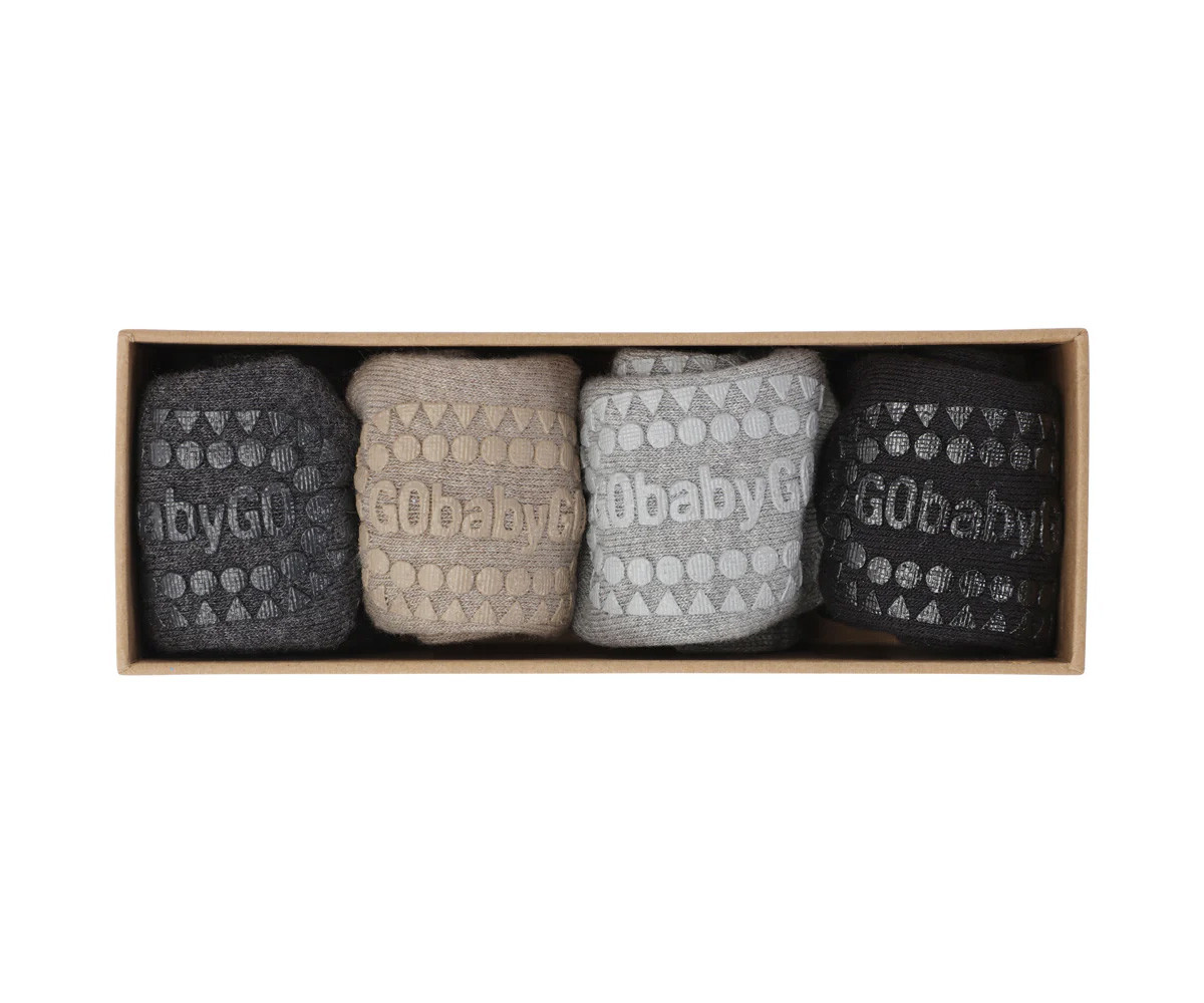 Combo Box Calzine Antiscivolo Cotone Dark Grey Melange, Sand, Grey Melange, Black
